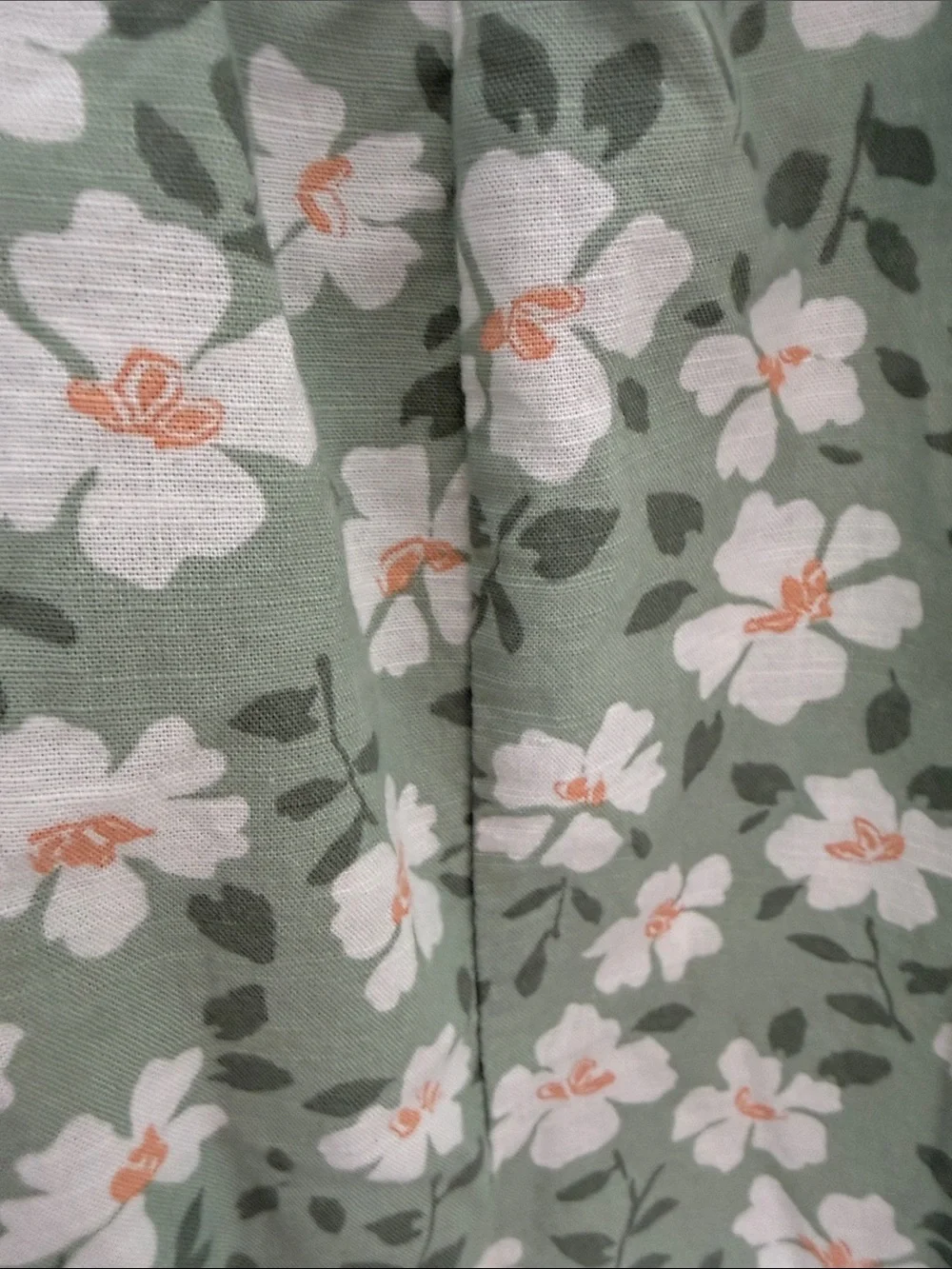 Sage Floral Smocked Girls Romper